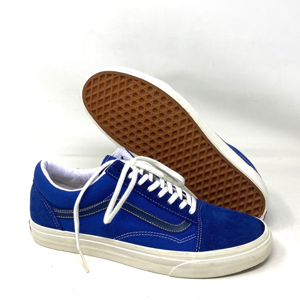VANS Old Skool For Men Sneakers Suede Skate Blue Canvas Low Top Custom ALSU01253 - Picture 5 of 7